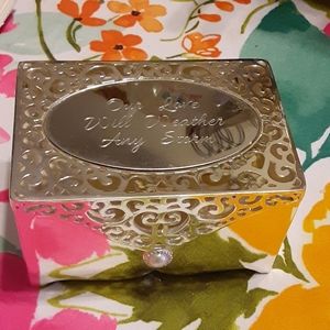 Our love will weather any storm silver jewelry box